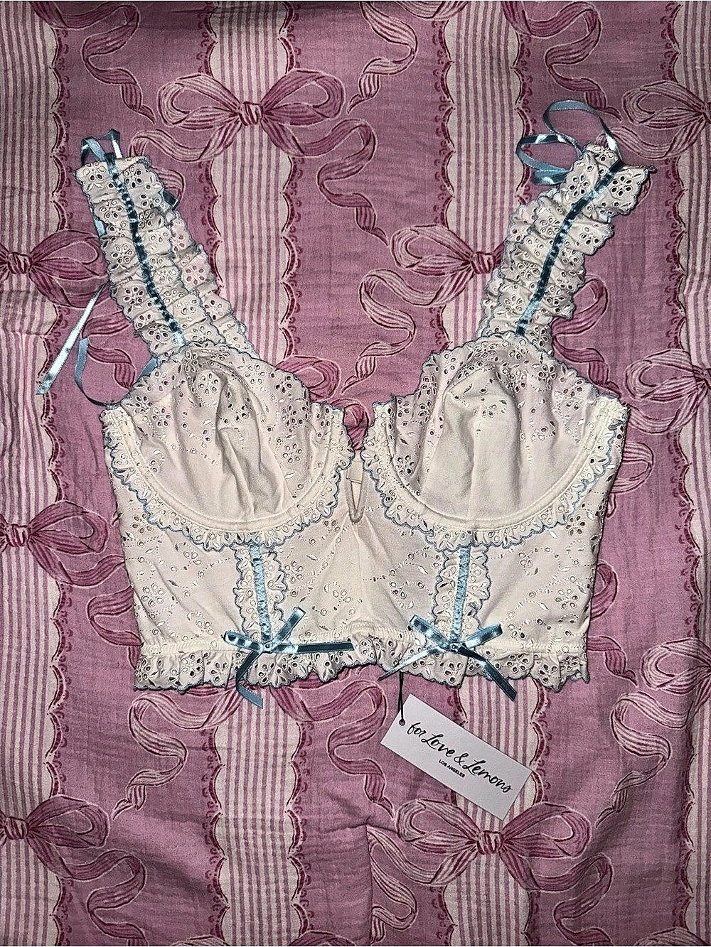 For Love & Lemons Swirl Eyelet Bustier